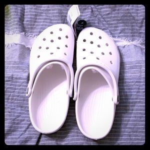Brand new white Crocs